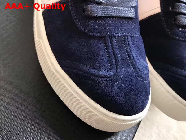 Valentino Garavani Flycrew Sneaker in Dark Blue Suede Replica