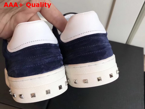 Valentino Garavani Flycrew Sneaker in Dark Blue Suede Replica