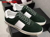 Valentino Garavani Flycrew Sneaker in Dark Green Suede Replica