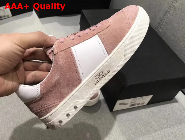 Valentino Garavani Flycrew Sneaker in Pink Suede Replica