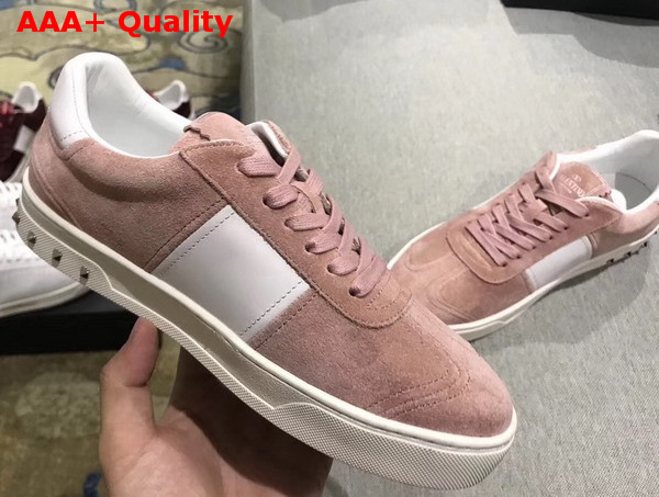 Valentino Garavani Flycrew Sneaker in Pink Suede Replica