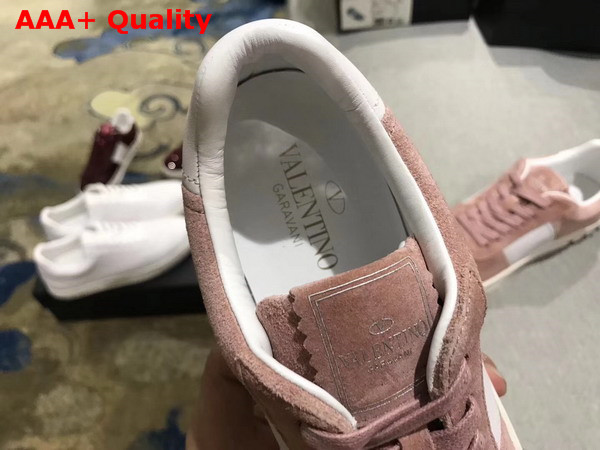 Valentino Garavani Flycrew Sneaker in Pink Suede Replica