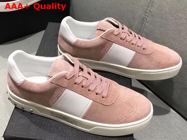 Valentino Garavani Flycrew Sneaker in Pink Suede Replica