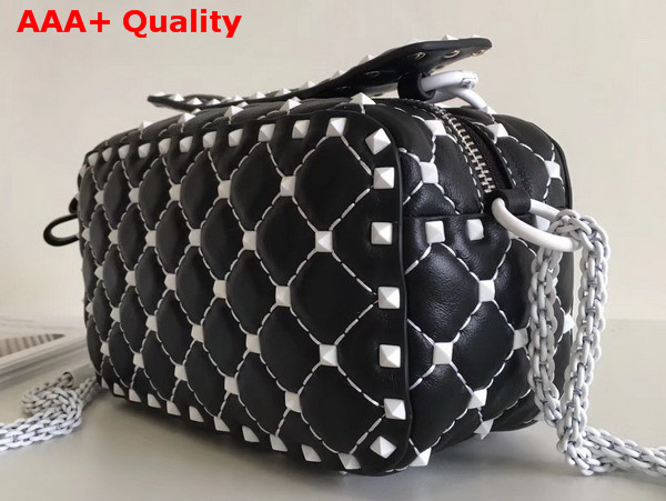 Valentino Garavani Free Rockstud Spike Camera Bag in Black Soft Lambskin Leather Replica