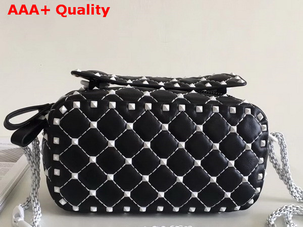 Valentino Garavani Free Rockstud Spike Camera Bag in Black Soft Lambskin Leather Replica