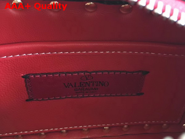 Valentino Garavani Free Rockstud Spike Camera Bag in Red Soft Lambskin Leather Replica