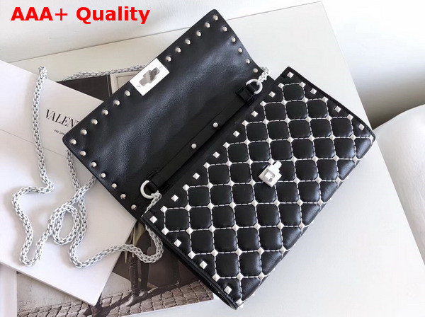 Valentino Garavani Free Rockstud Spike Chain Bag in Black Soft Lambskin Leather Replica