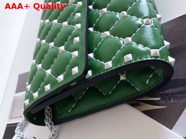 Valentino Garavani Free Rockstud Spike Chain Bag in Green Soft Lambskin Leather Replica