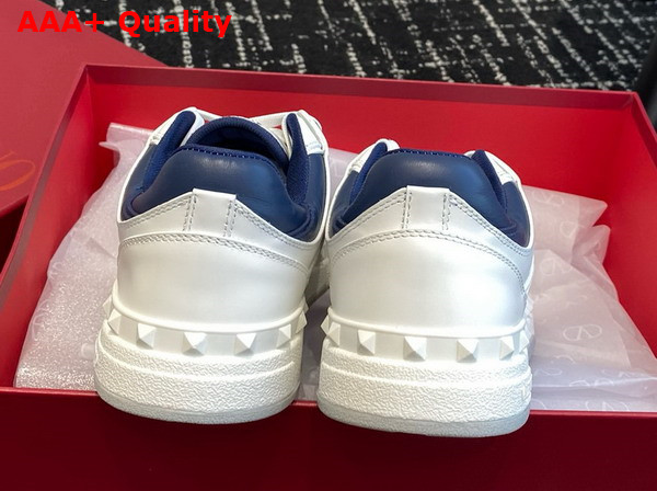 Valentino Garavani Freedots Low Top Sneaker in White and Blue Calfskin Replica