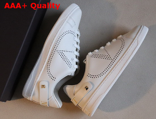 Valentino Garavani Leather Backnet Sneaker White Calfskin Replica