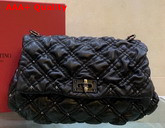 Valentino Garavani Medium Nappa Spikeme Shoulder Bag in Black Replica