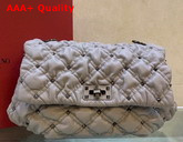 Valentino Garavani Medium Nappa Spikeme Shoulder Bag in Grey Replica