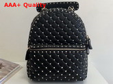 Valentino Garavani Medium Rockstud Spike It Backpack in Black Replica