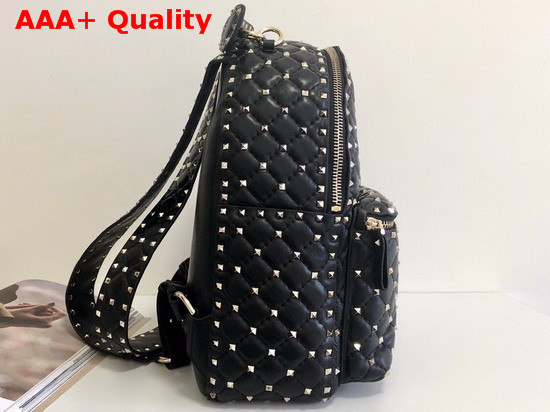 Valentino Garavani Medium Rockstud Spike It Backpack in Black Replica