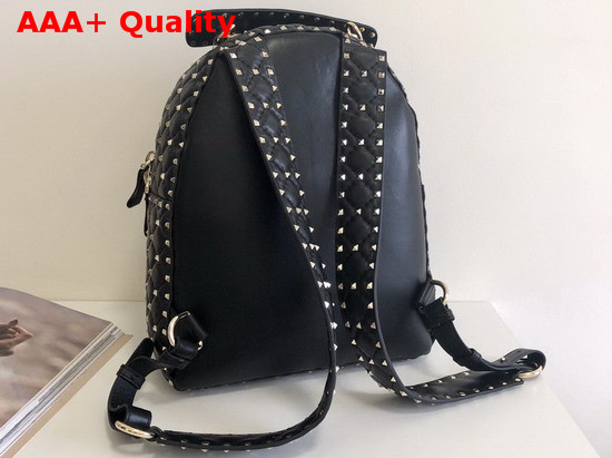 Valentino Garavani Medium Rockstud Spike It Backpack in Black Replica