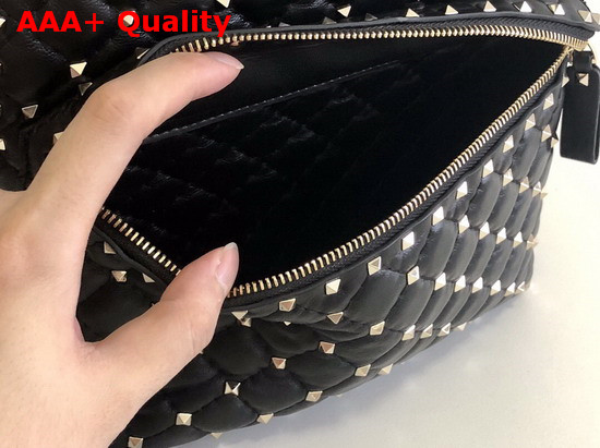 Valentino Garavani Medium Rockstud Spike It Backpack in Black Replica