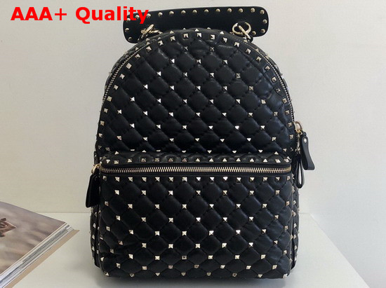 Valentino Garavani Medium Rockstud Spike It Backpack in Black Replica