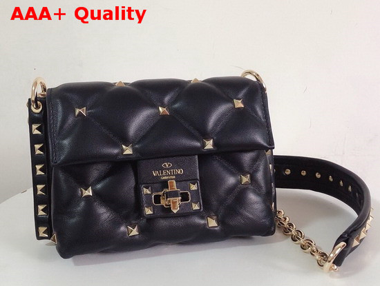 Valentino Garavani Mini Candystud Crossbody Bag in Black Lambskin Replica