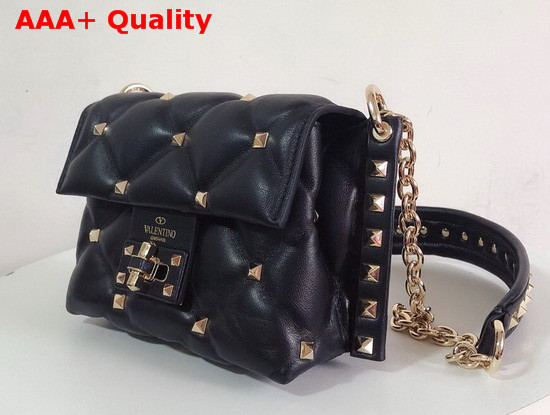 Valentino Garavani Mini Candystud Crossbody Bag in Black Lambskin Replica