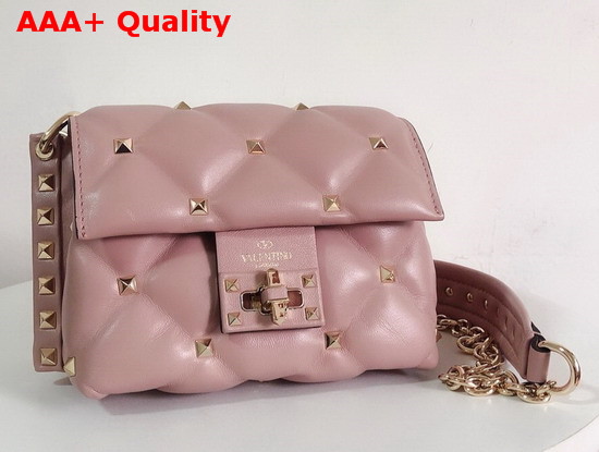 Valentino Garavani Mini Candystud Crossbody Bag in Pink Lambskin Replica