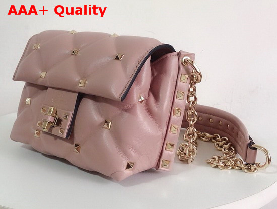 Valentino Garavani Mini Candystud Crossbody Bag in Pink Lambskin Replica