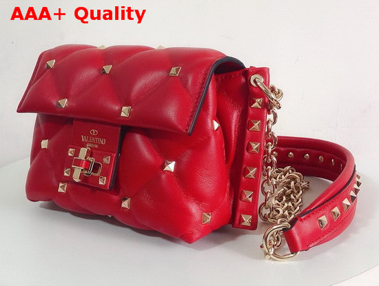 Valentino Garavani Mini Candystud Crossbody Bag in Red Lambskin Replica