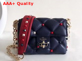 Valentino Garavani Mini Multicolor Candystud Crossbody Bag Blue Supple Lambskin Replica