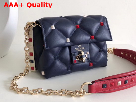 Valentino Garavani Mini Multicolor Candystud Crossbody Bag Blue Supple Lambskin Replica