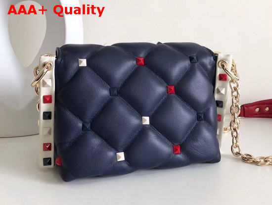 Valentino Garavani Mini Multicolor Candystud Crossbody Bag Blue Supple Lambskin Replica