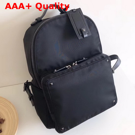 Valentino Garavani Nylon Backpack in Black Replica