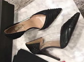 Valentino Garavani Pump in Black Draped Goatskin Leather For Sale