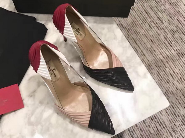 Valentino Garavani Pump in Multicolor Draped Goatskin Leather For Sale