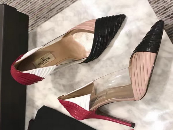 Valentino Garavani Pump in Multicolor Draped Goatskin Leather For Sale