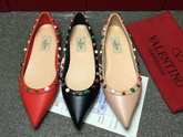 Valentino Garavani Rockstud Ballerina in Calfskin with Multicoloured Stones for Sale