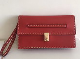 Valentino Garavani Rockstud Clutch in Red Nappa Leather For Sale