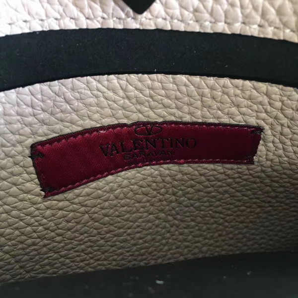 Valentino Garavani Rockstud Cross Body Bag in Light Pink Stampa Alce Calfskin Gold Studs and Metal Hardwares For Sale