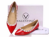 Valentino Garavani Rockstud ballerina in red patent leather and nappa leather for Sale