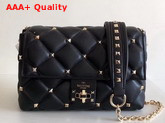 Valentino Garavani Small Candystud Crossbody Bag in Black Replica