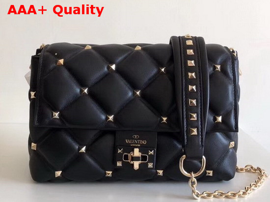 Valentino Garavani Small Candystud Crossbody Bag in Black Replica