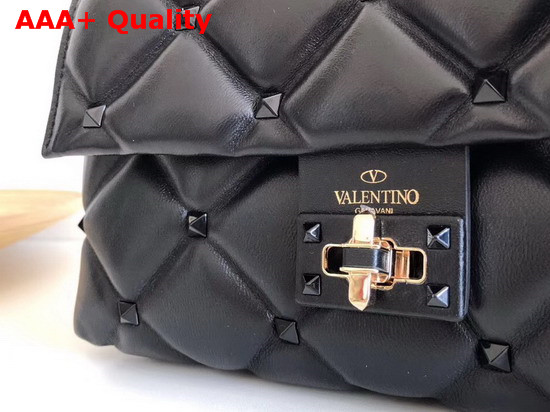 Valentino Garavani Small Candystud Crossbody Bag in Black with Black Studs Replica