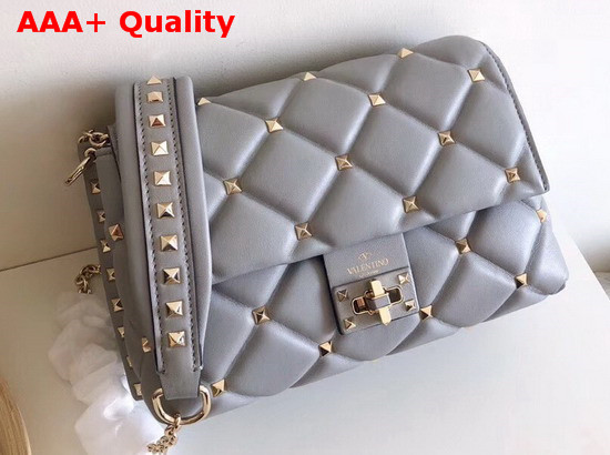 Valentino Garavani Small Candystud Crossbody Bag in Light Blue Replica