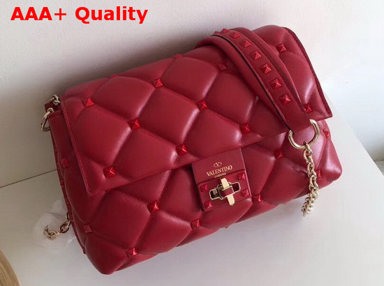 Valentino Garavani Small Candystud Crossbody Bag in Red Replica