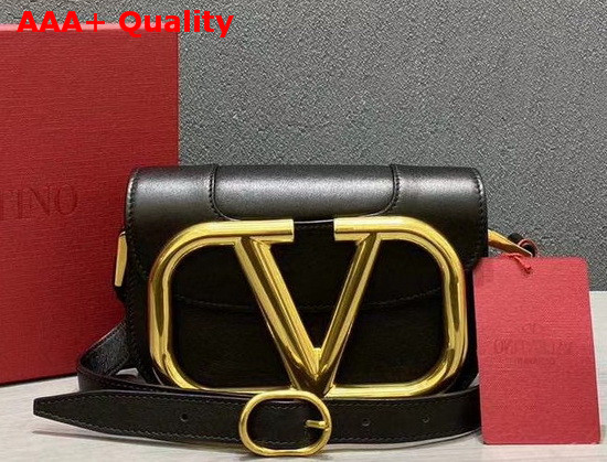 Valentino Garavani Small Supervee Calfskin Crossbody Bag in Black Replica