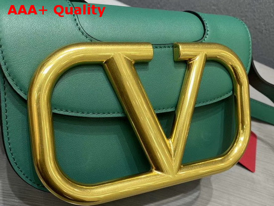 Valentino Garavani Small Supervee Calfskin Crossbody Bag in Green Replica