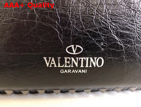 Valentino Garavani Star Studded Medium Tote in Black Calfskin Replica