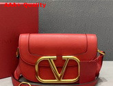 Valentino Garavani Supervee Calfskin Crossbody Bag in Rouge Pur Replica