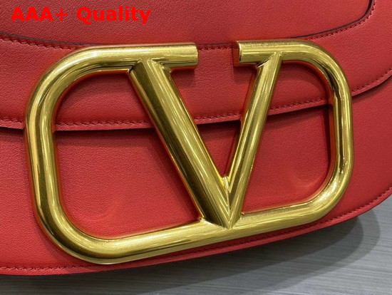 Valentino Garavani Supervee Calfskin Crossbody Bag in Rouge Pur Replica