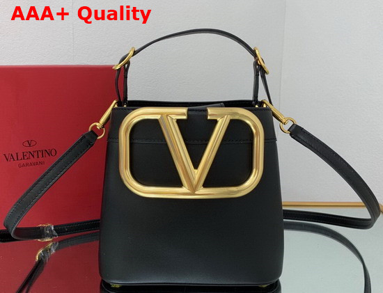 Valentino Garavani Supervee Calfskin Handbag in Black Replica