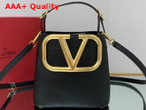 Valentino Garavani Supervee Calfskin Handbag in Black Replica