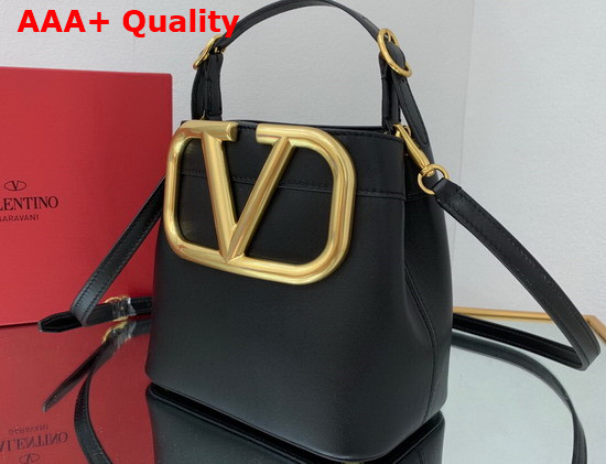 Valentino Garavani Supervee Calfskin Handbag in Black Replica